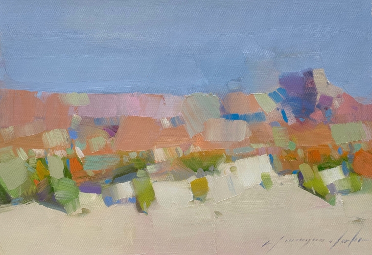Hill, Original oil Painting, Handmade artwork, One of a Kind                      